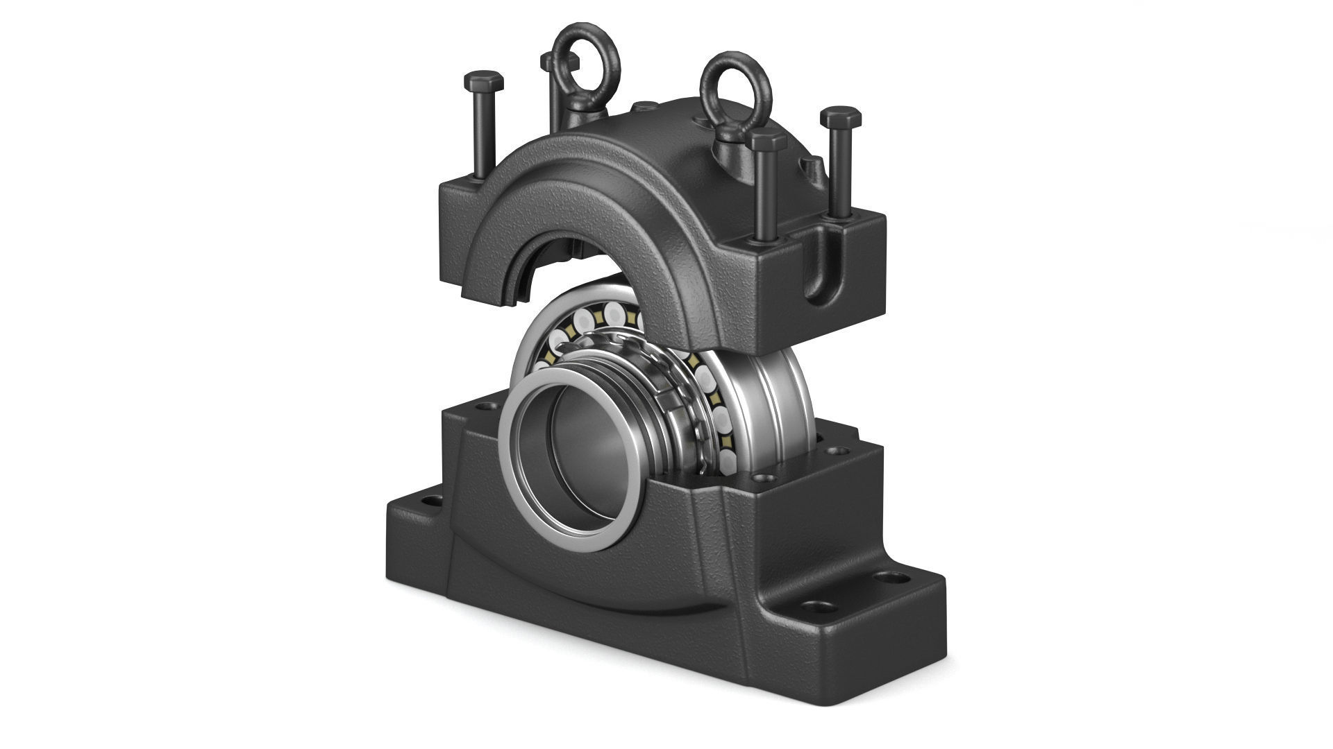 Bearing Block Assembly 3D model_4