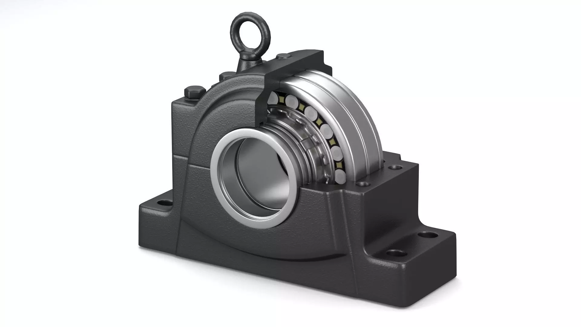 Bearing Block Assembly 3D model_0