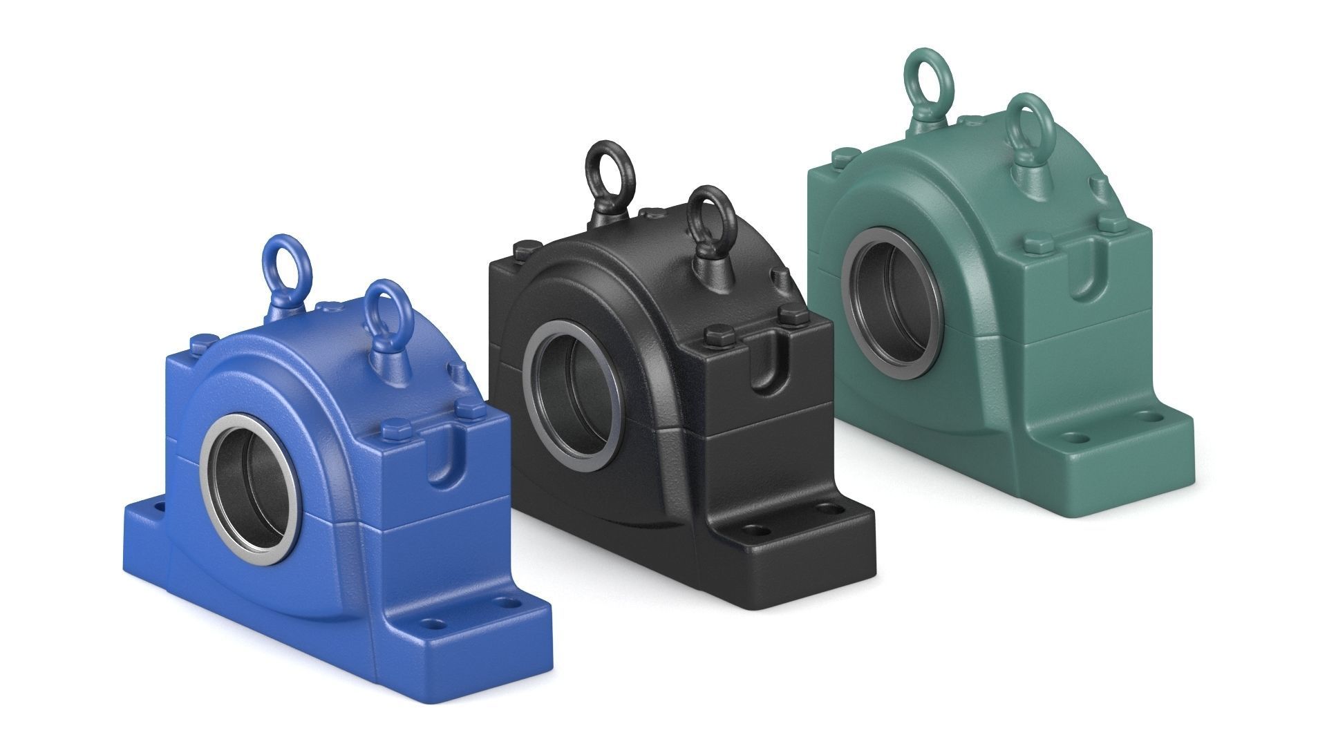 Bearing Block Assembly 3D model_1