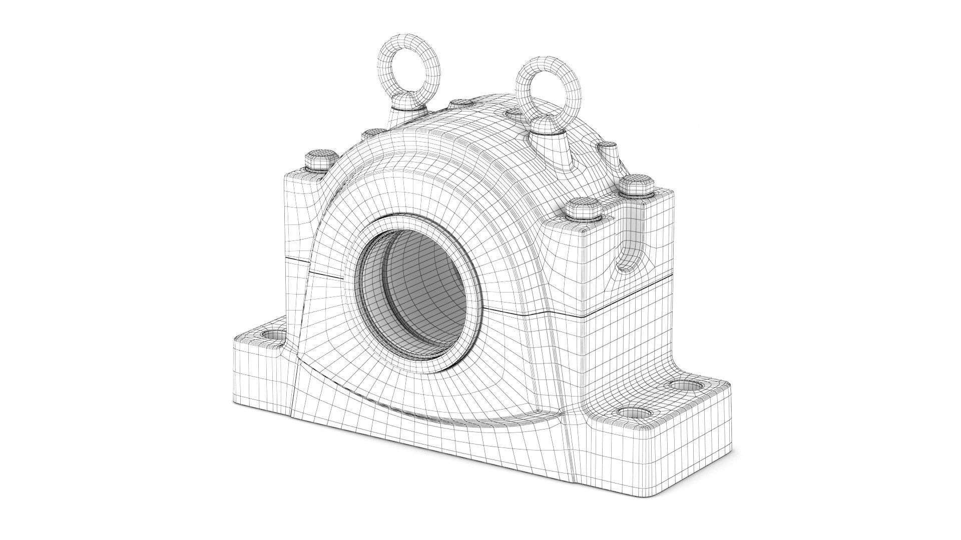 Bearing Block Assembly 3D model_8