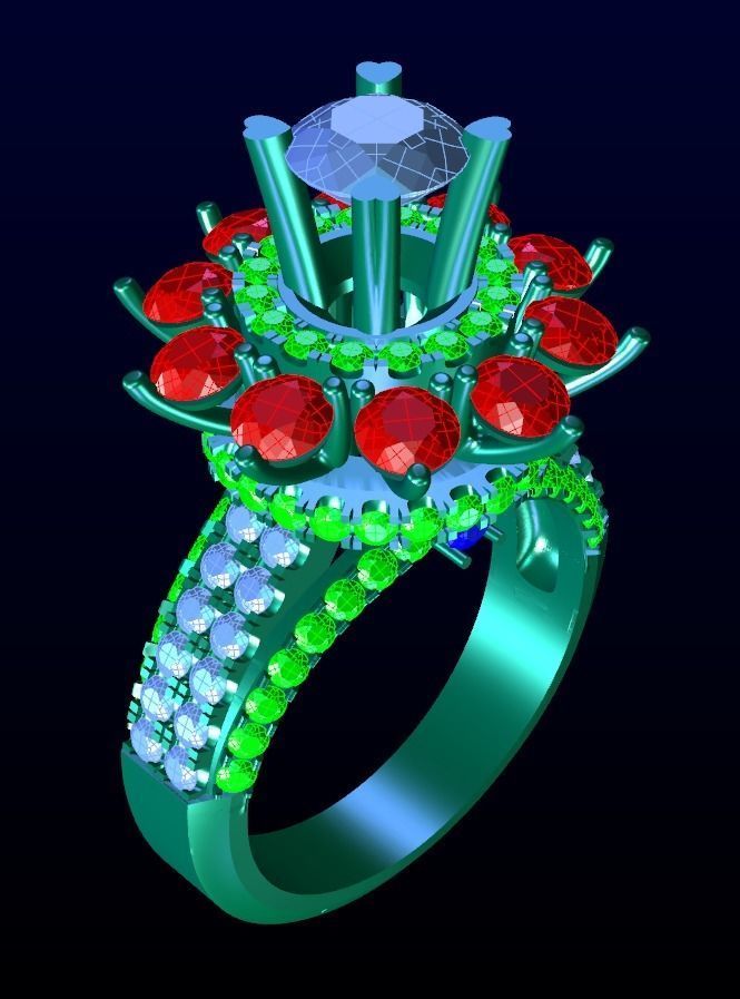 Engagement Ring 53 3D print model_5