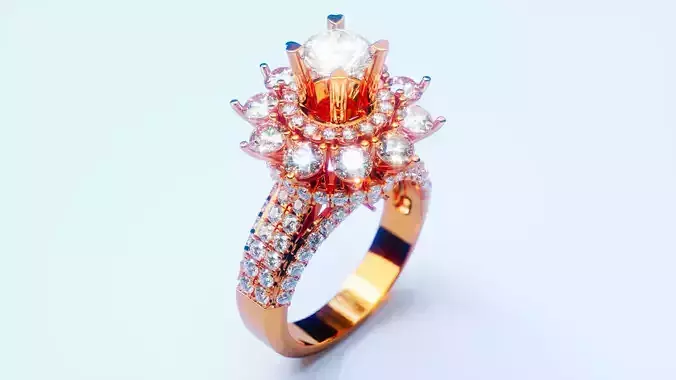 Engagement Ring 53 3D print model
