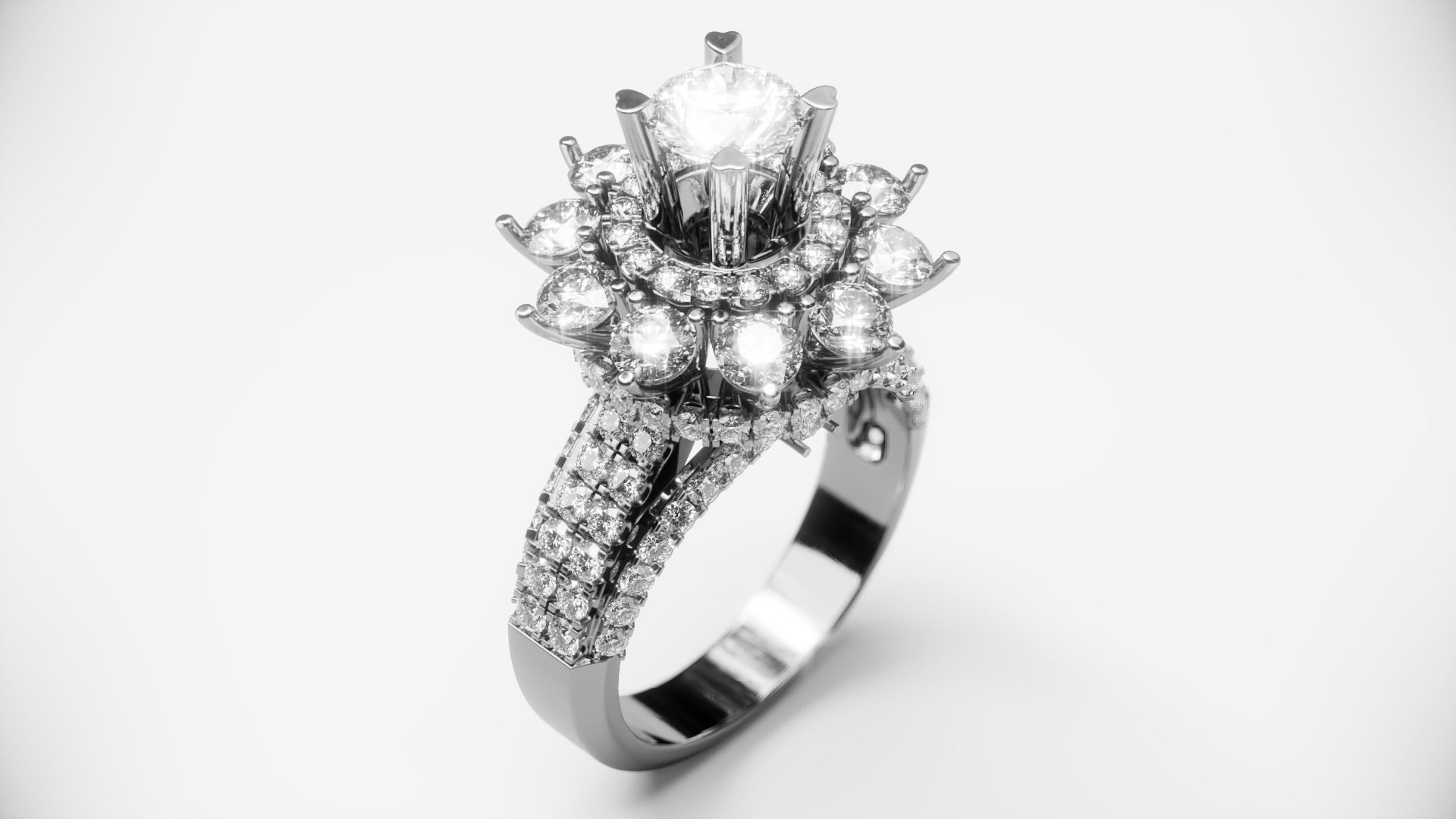 Engagement Ring 53 3D print model_1