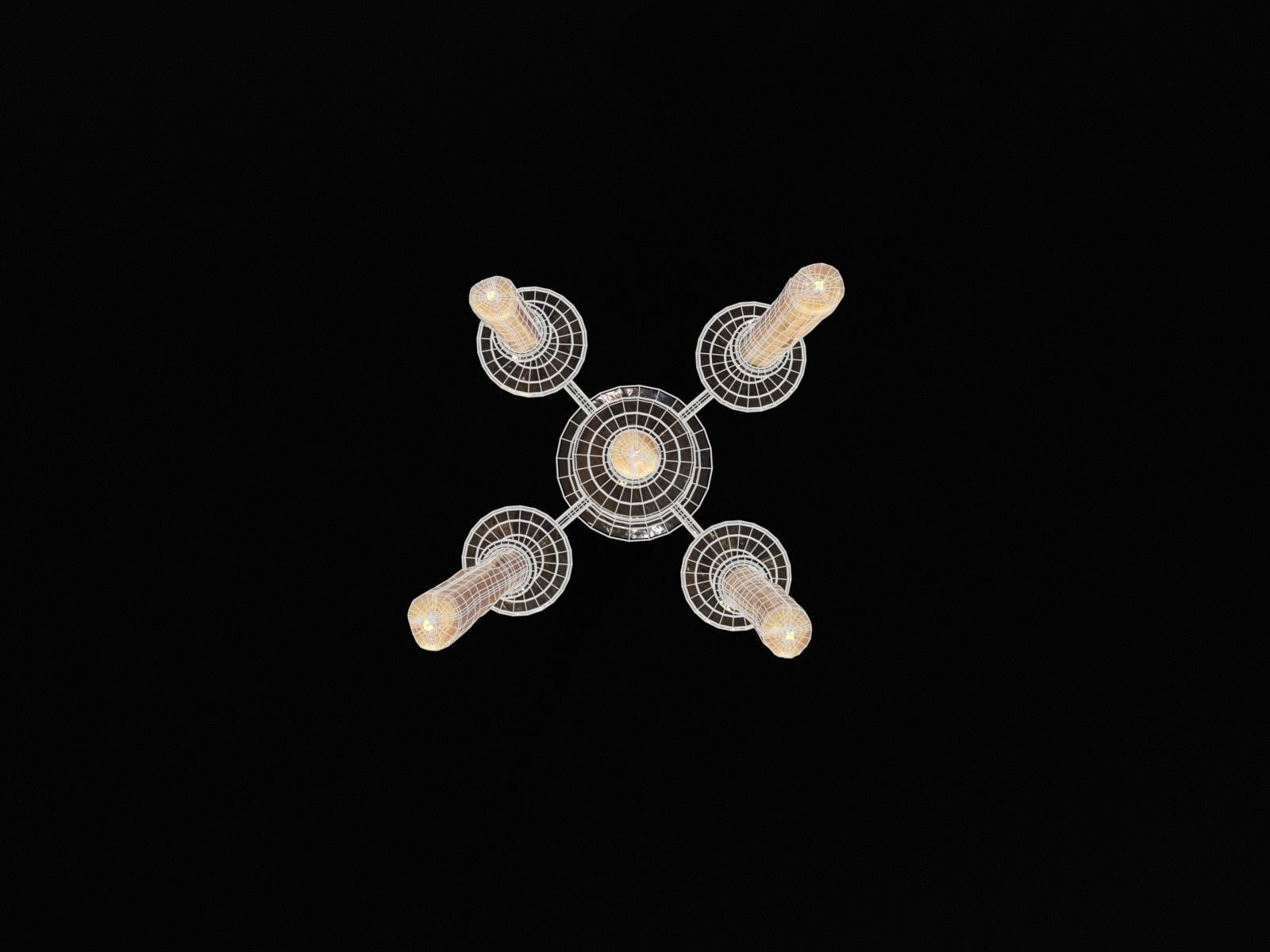 Iron Cased Five Point Candelabra Low-poly 3D model_21