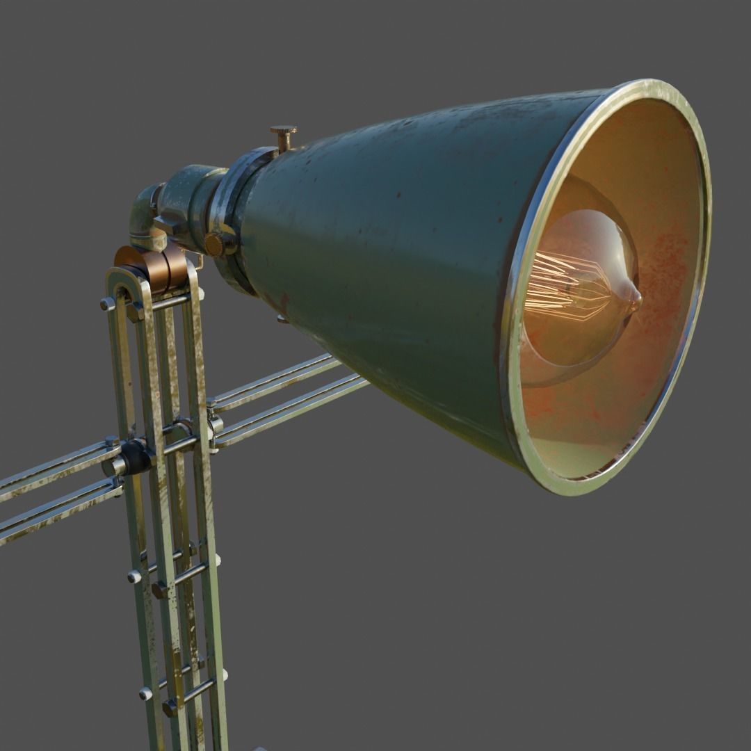 Lamphead Robot Character 3D model_2