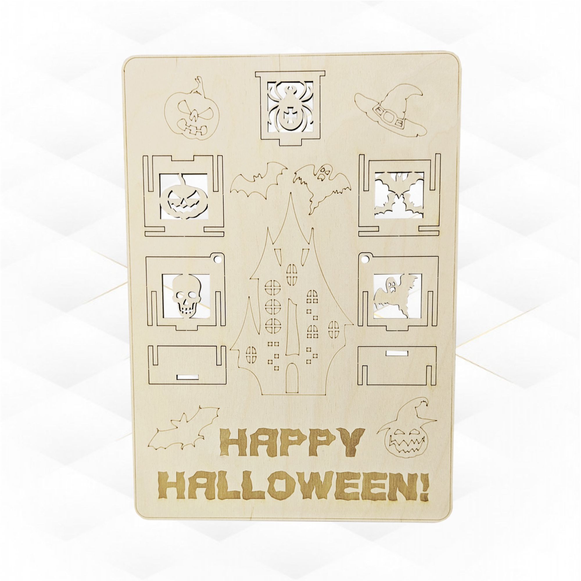 Gift Halloween card laser cut svg dxf design 3D print model_1