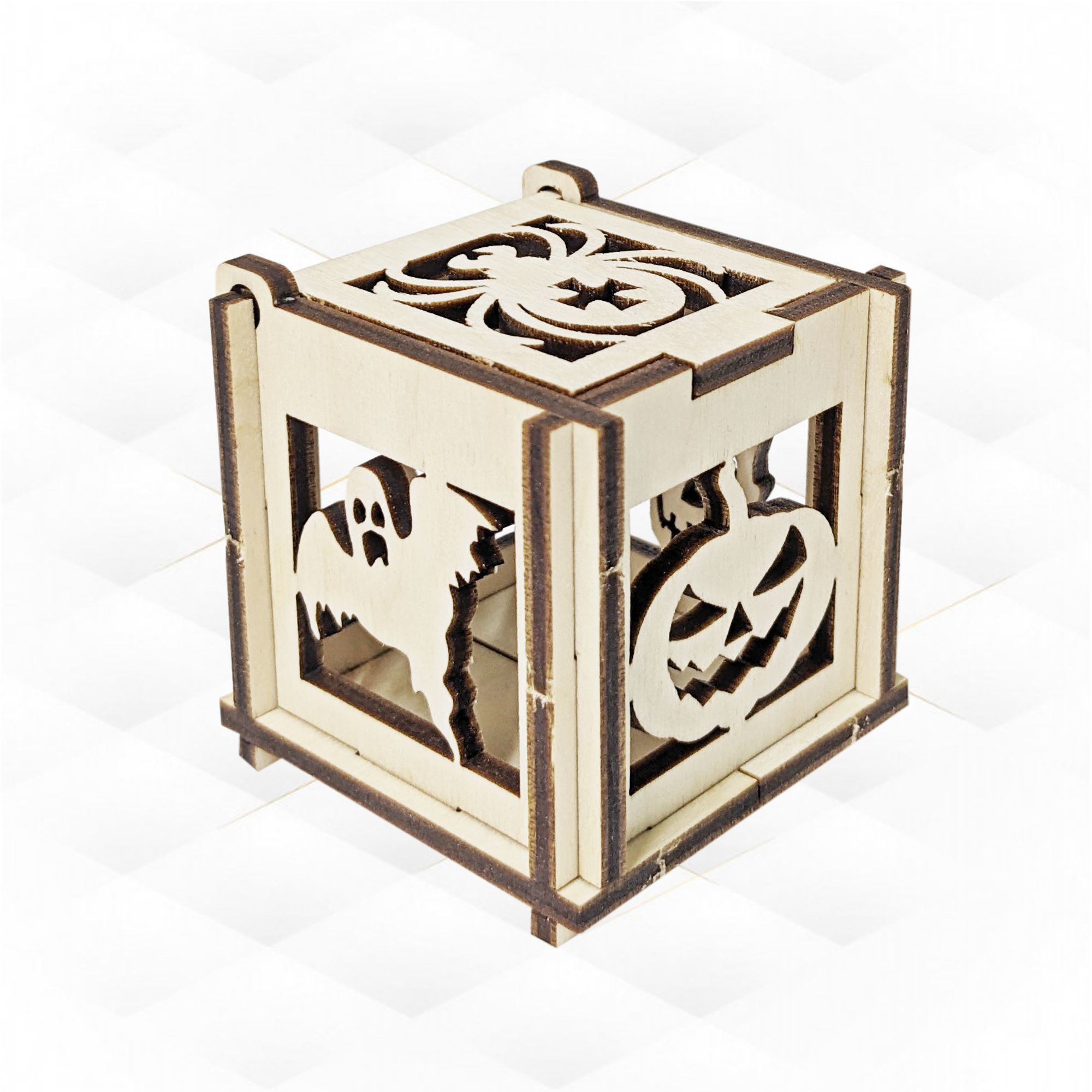 Gift Halloween card laser cut svg dxf design 3D print model_2