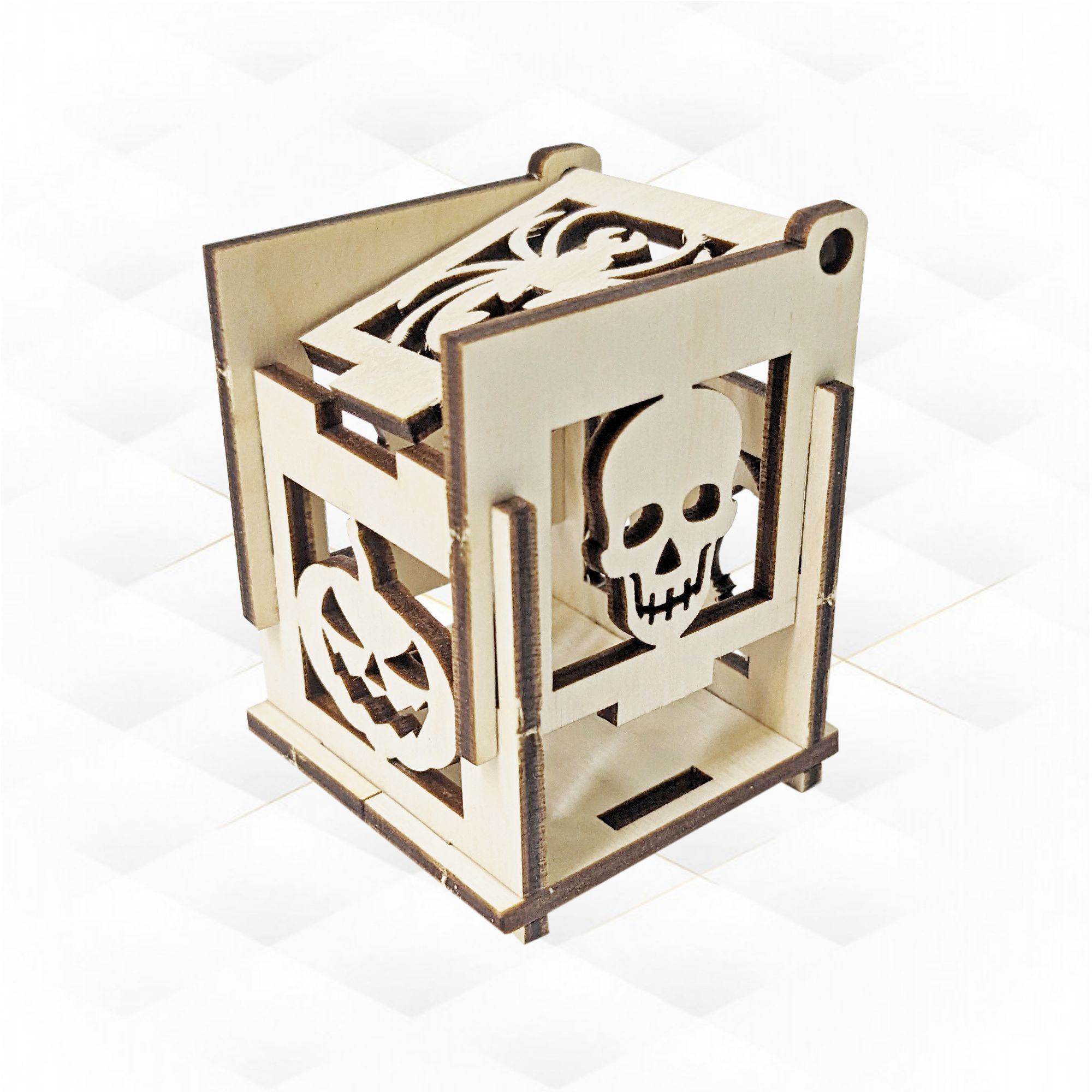 Gift Halloween card laser cut svg dxf design 3D print model_3