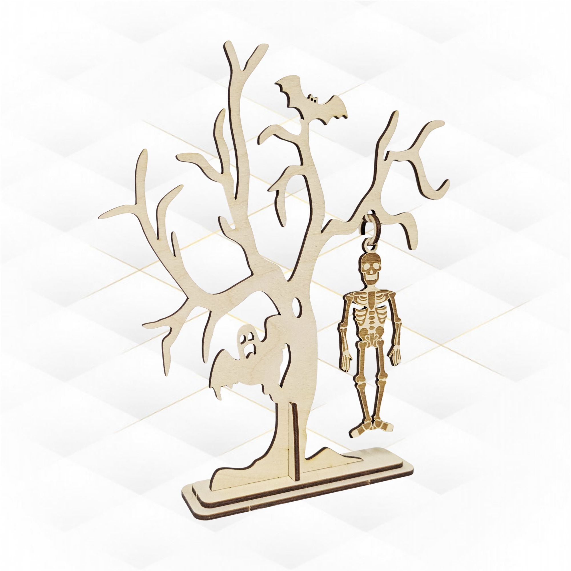 Halloween Gift card design for laser cut 3D print model_3
