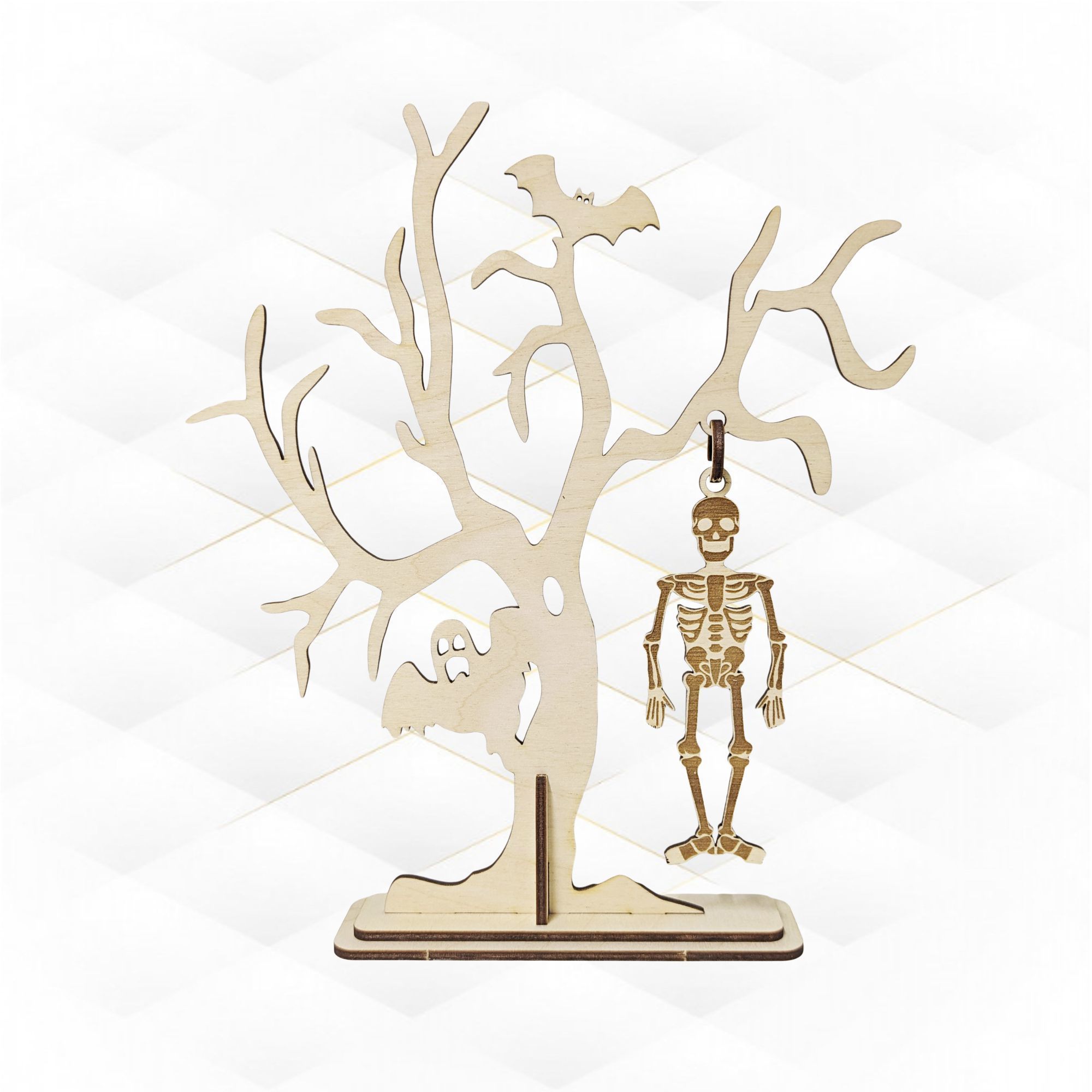 Halloween Gift card design for laser cut 3D print model_2