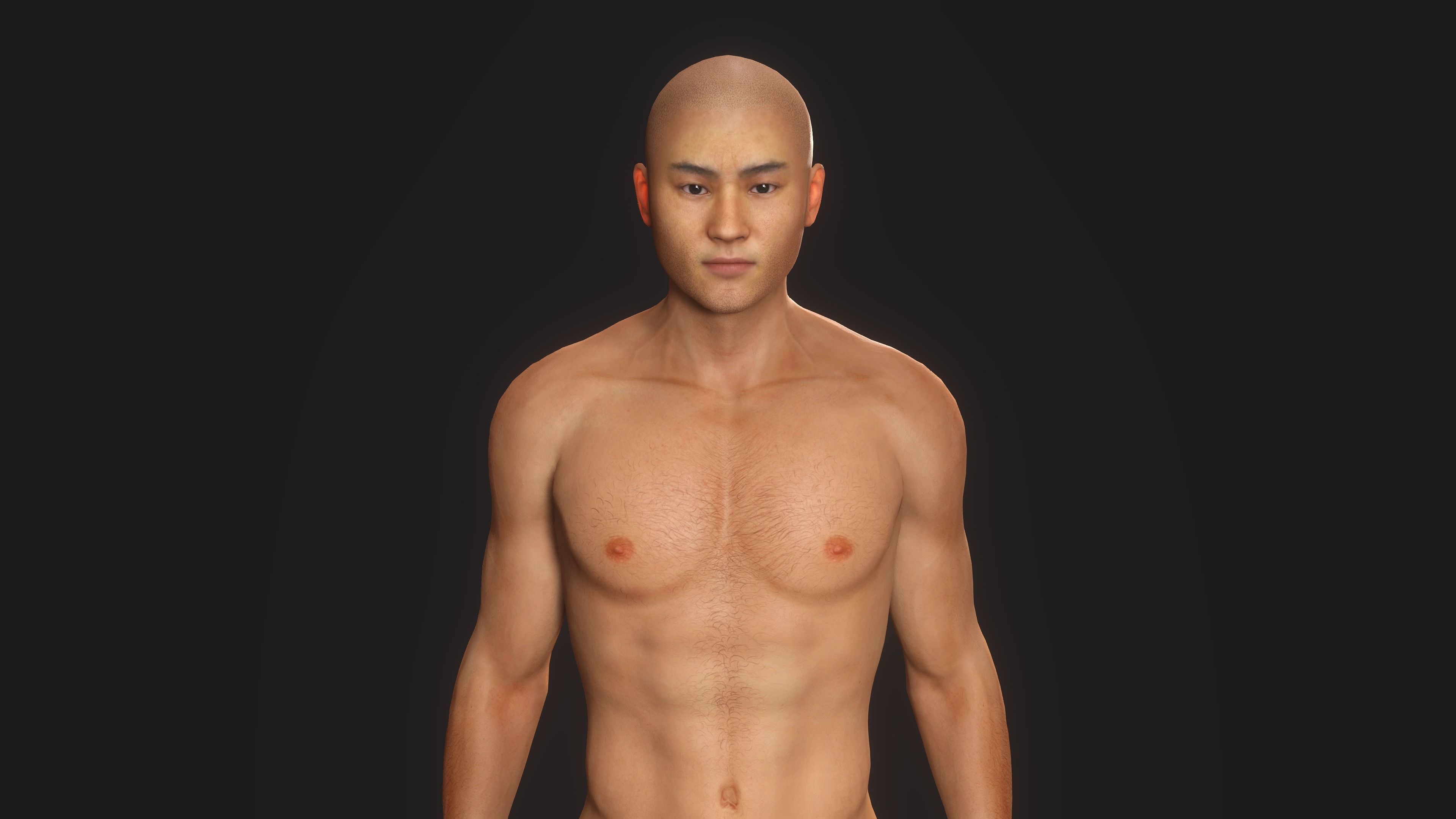 AAA 3D REALISTIC CHARACTER - ASIAN YOUNG CHINESE MAN  Low-poly 3D model_11