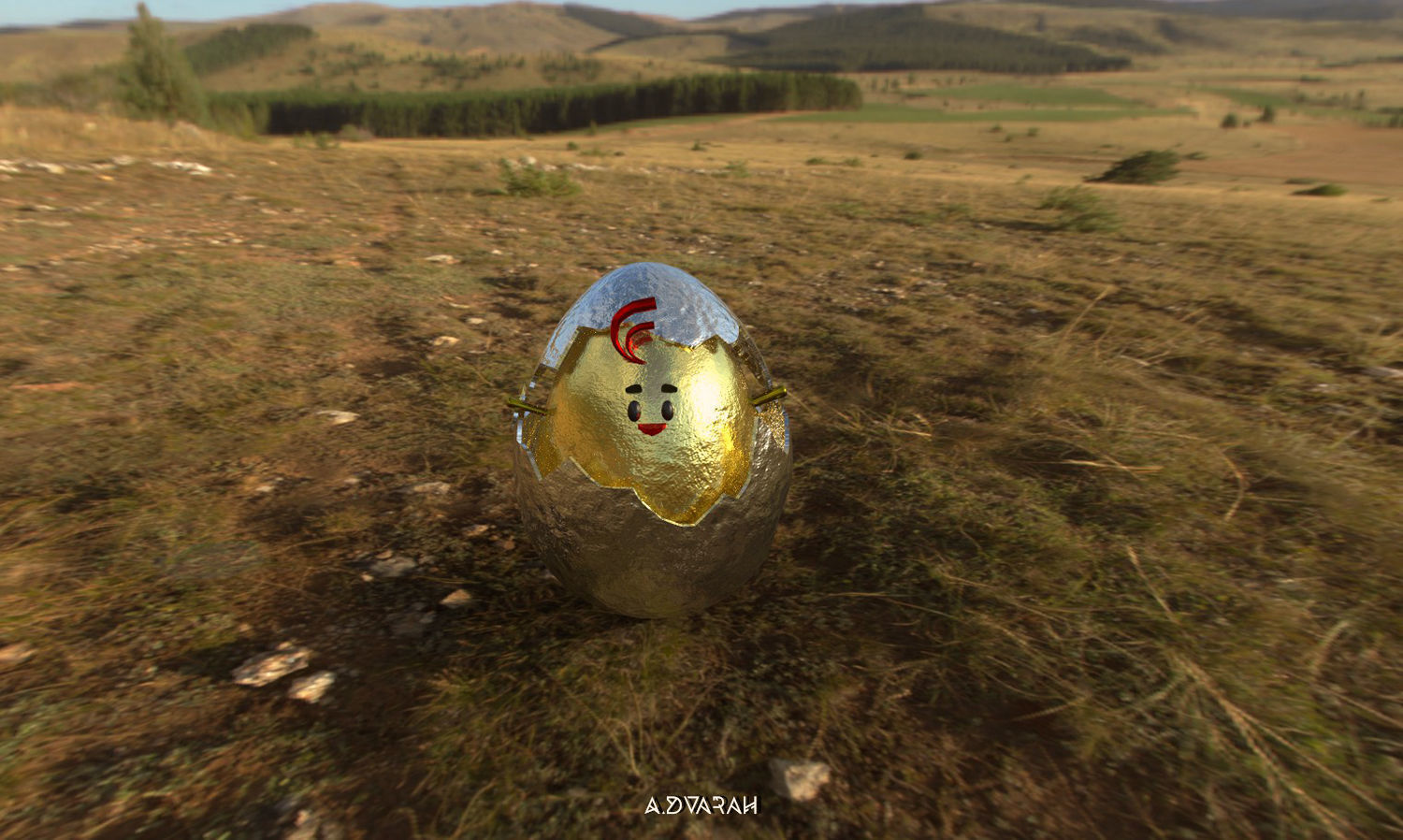 Chick Hatching and Shell 3D model or chicken 3d model Low-poly 3D model_17