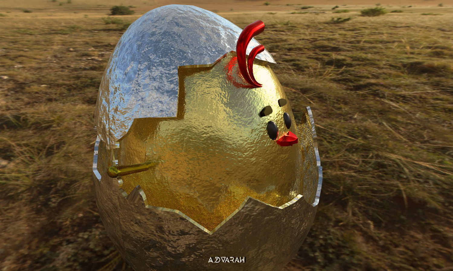 Chick Hatching and Shell 3D model or chicken 3d model Low-poly 3D model_14