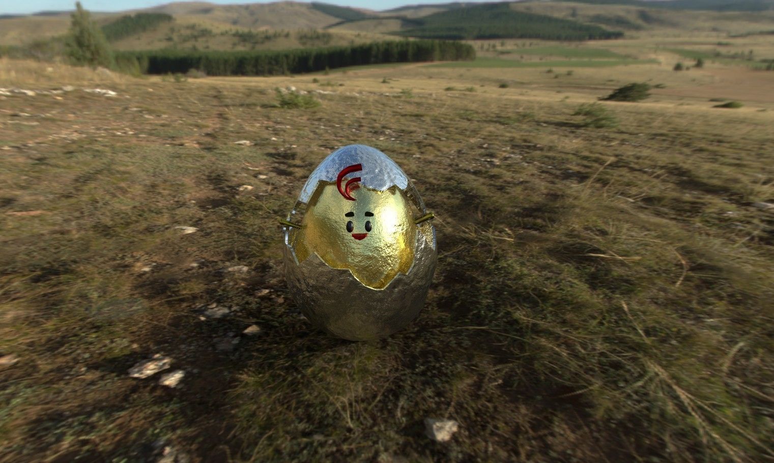 Chick Hatching and Shell 3D model or chicken 3d model Low-poly 3D model_10