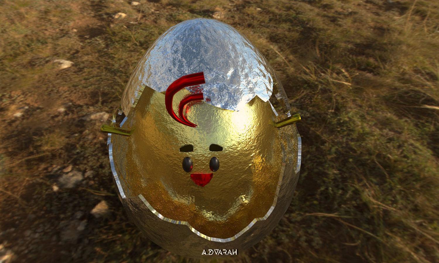 Chick Hatching and Shell 3D model or chicken 3d model Low-poly 3D model_16