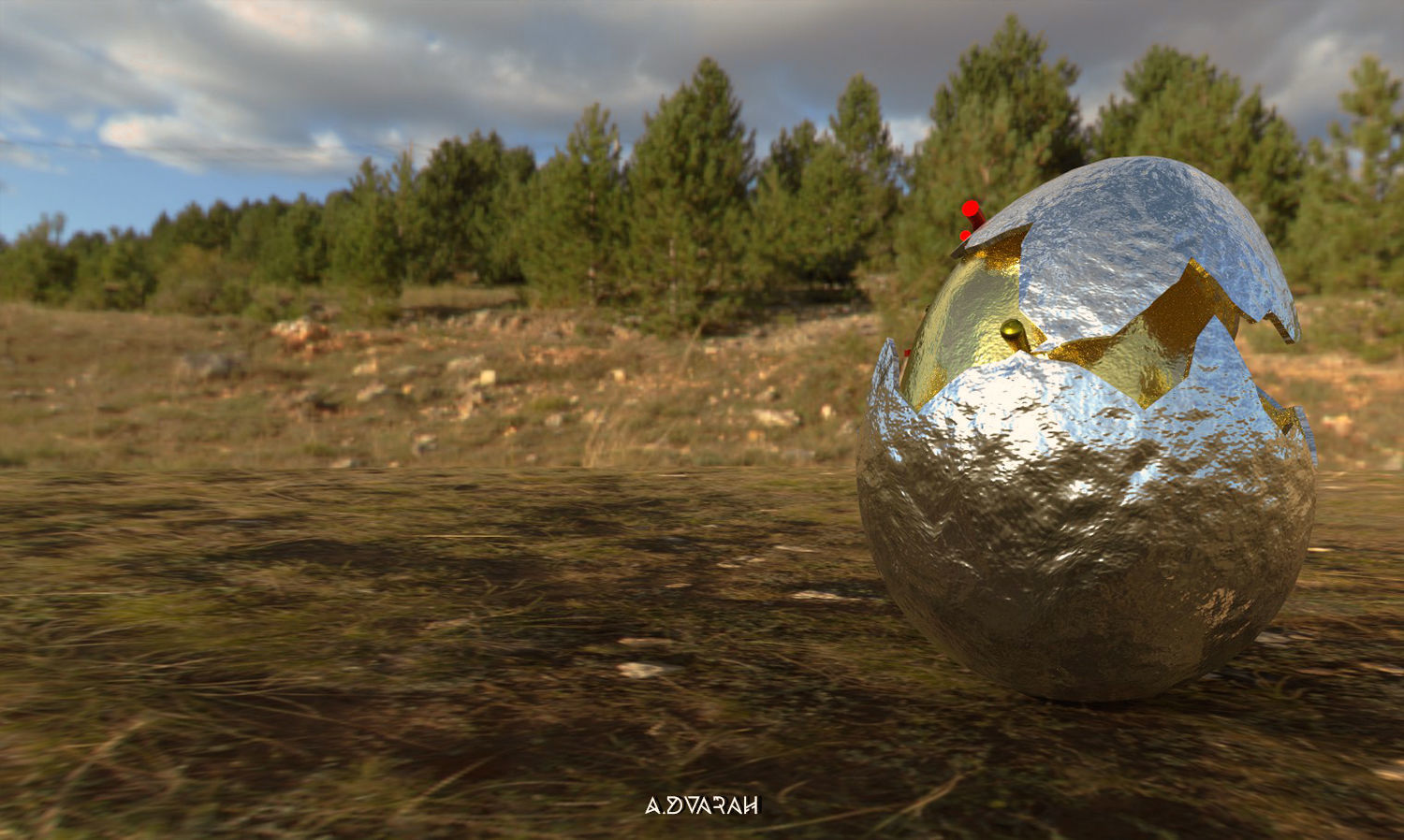 Chick Hatching and Shell 3D model or chicken 3d model Low-poly 3D model_15