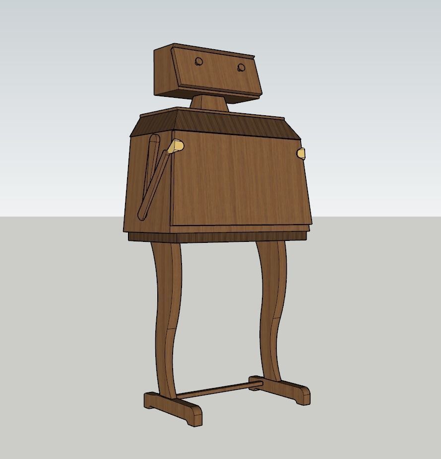 Borghesani Robot Drinks Cabinet 3D model_1