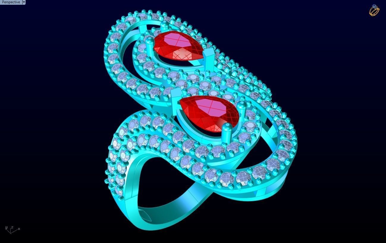 Diamond Ring - Womens Rings - N2128 3D print model_9