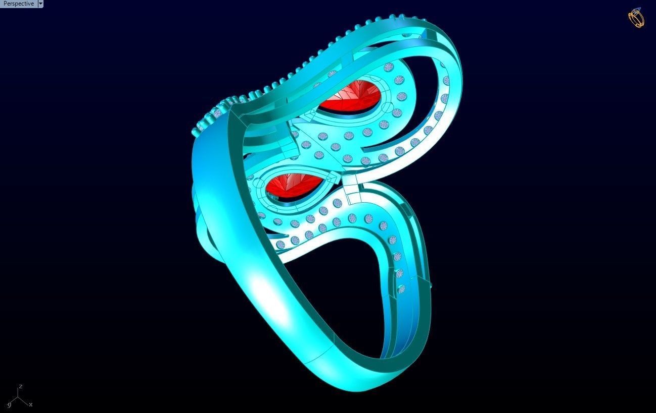 Diamond Ring - Womens Rings - N2128 3D print model_7