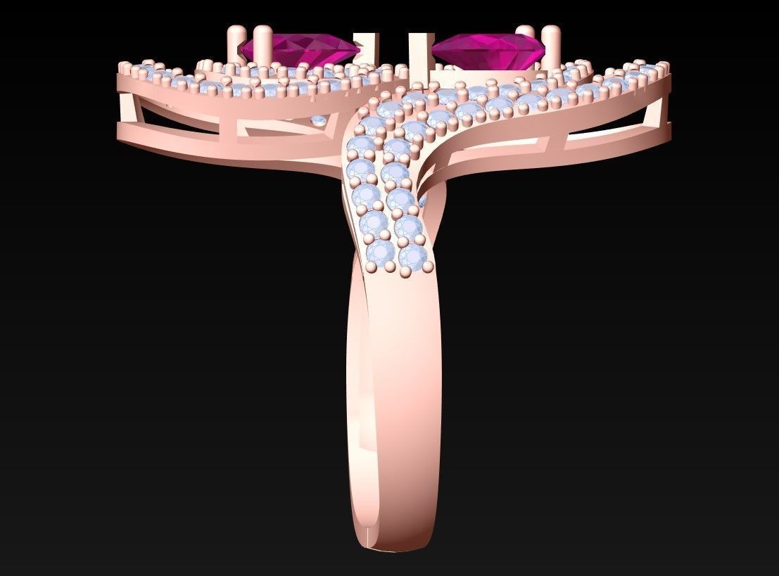 Diamond Ring - Womens Rings - N2128 3D print model_5