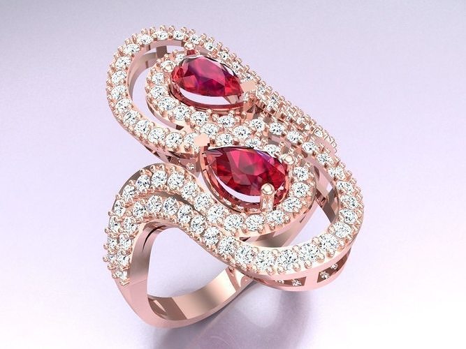 Diamond Ring - Womens Rings - N2128 3D print model