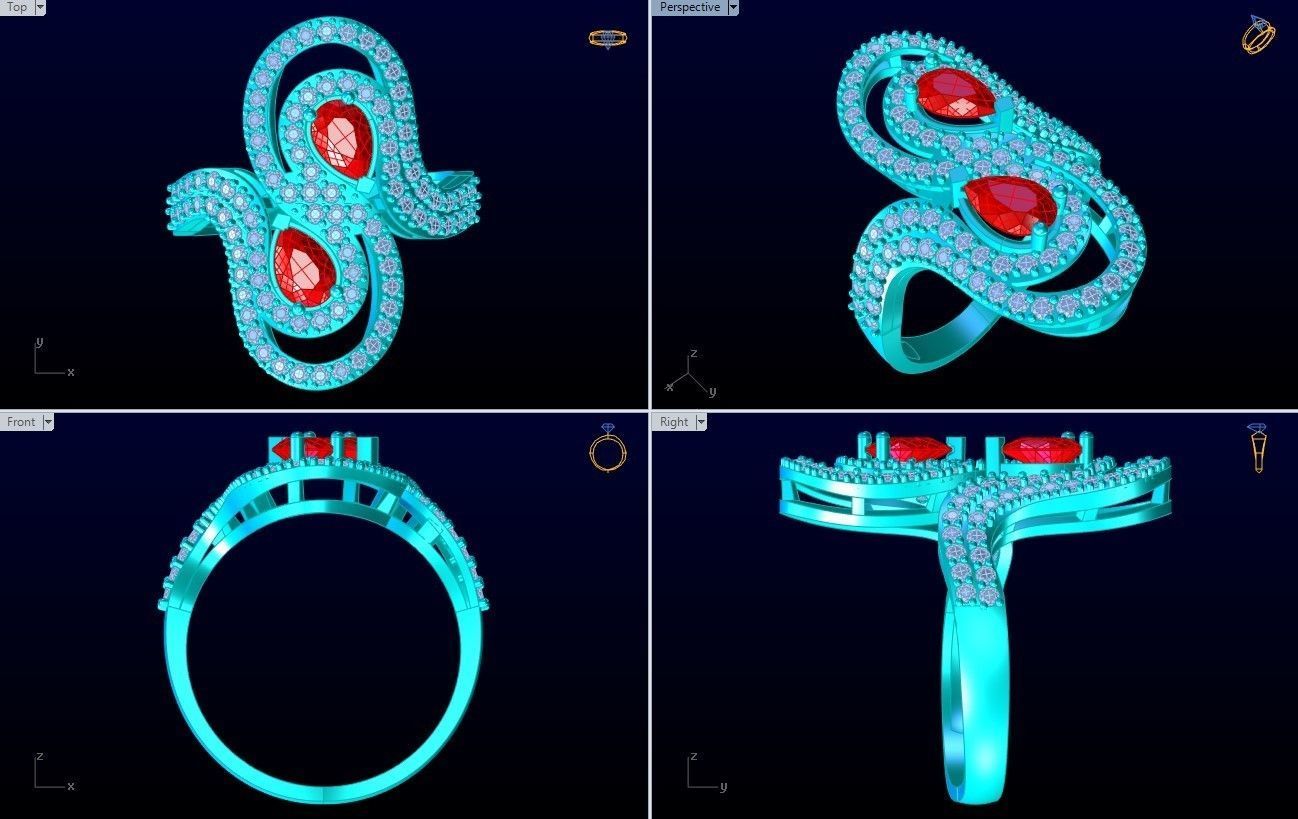 Diamond Ring - Womens Rings - N2128 3D print model_10