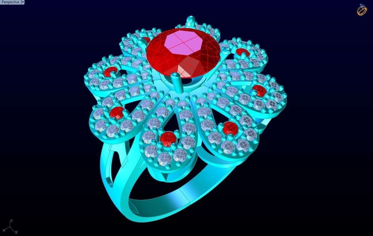 Diamond Ring - Womens Rings - N2149 3D print model_9