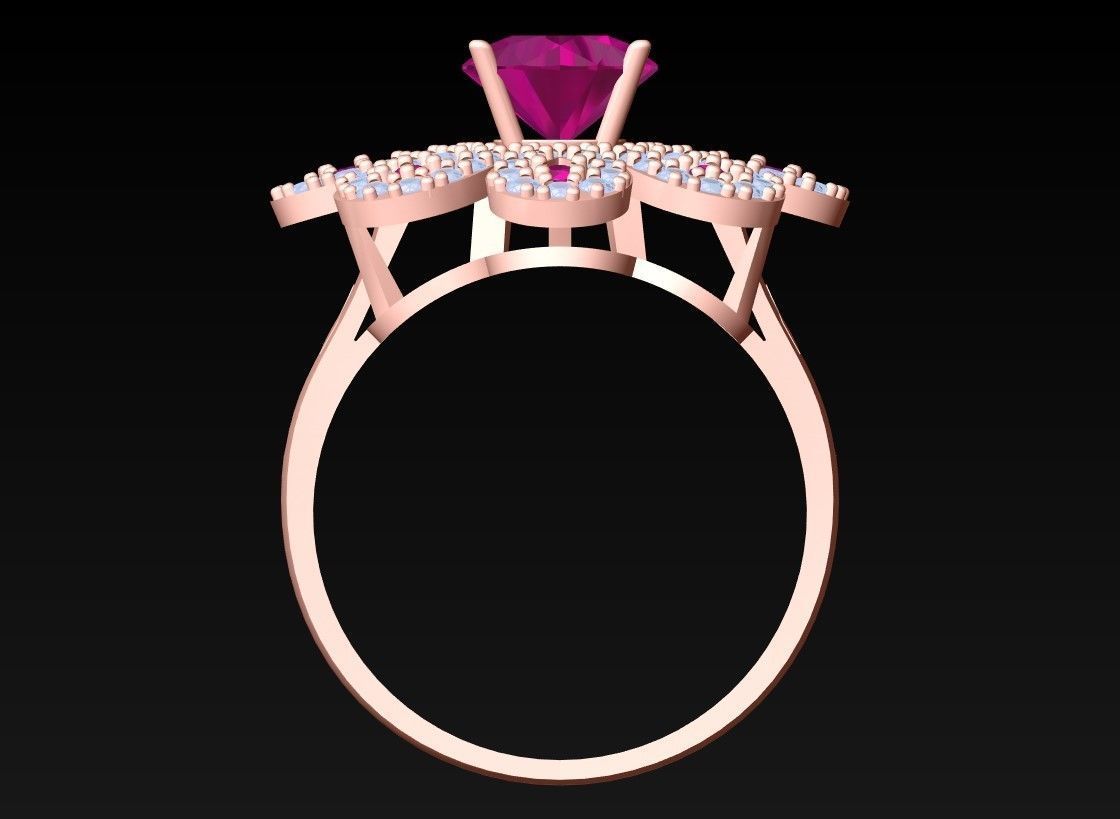 Diamond Ring - Womens Rings - N2149 3D print model_6