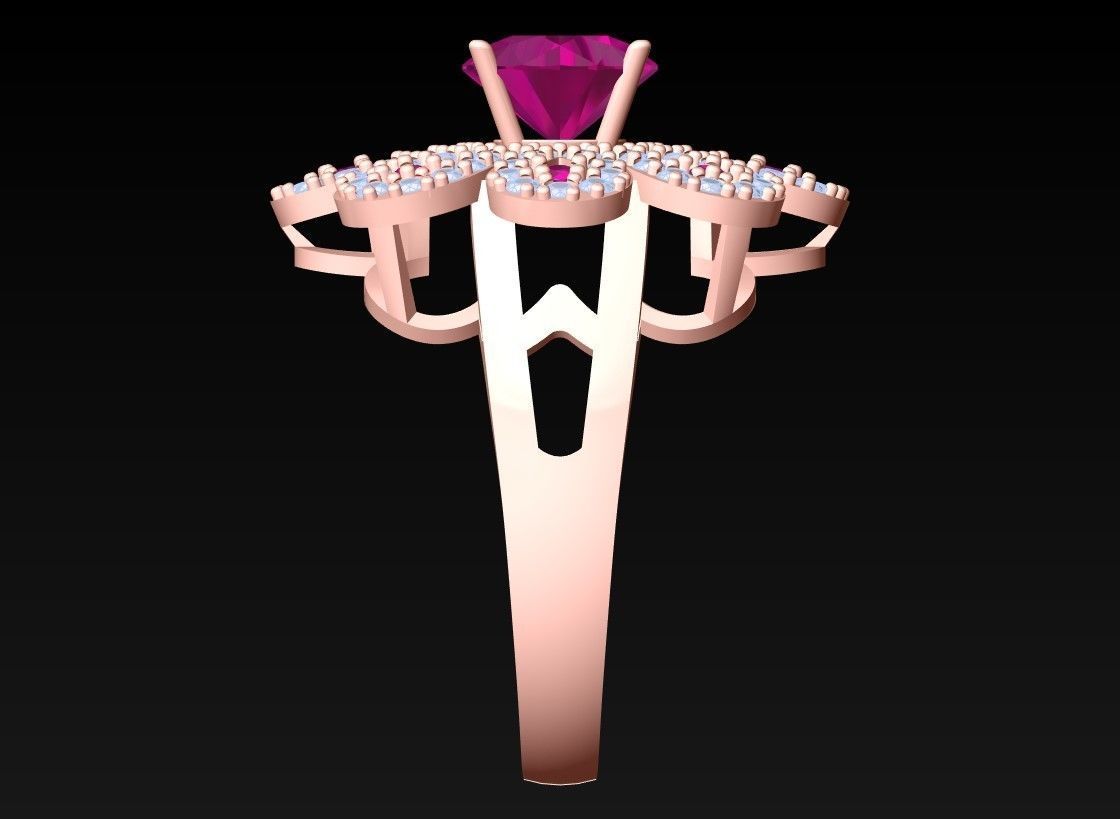 Diamond Ring - Womens Rings - N2149 3D print model_5