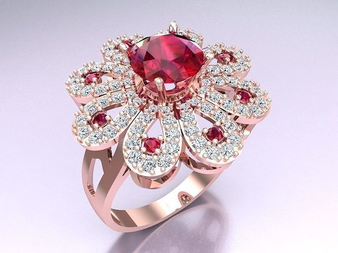 Diamond Ring - Womens Rings - N2149 3D print model