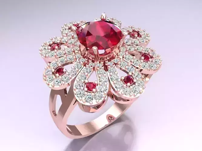 Diamond Ring - Womens Rings - N2149 3D print model