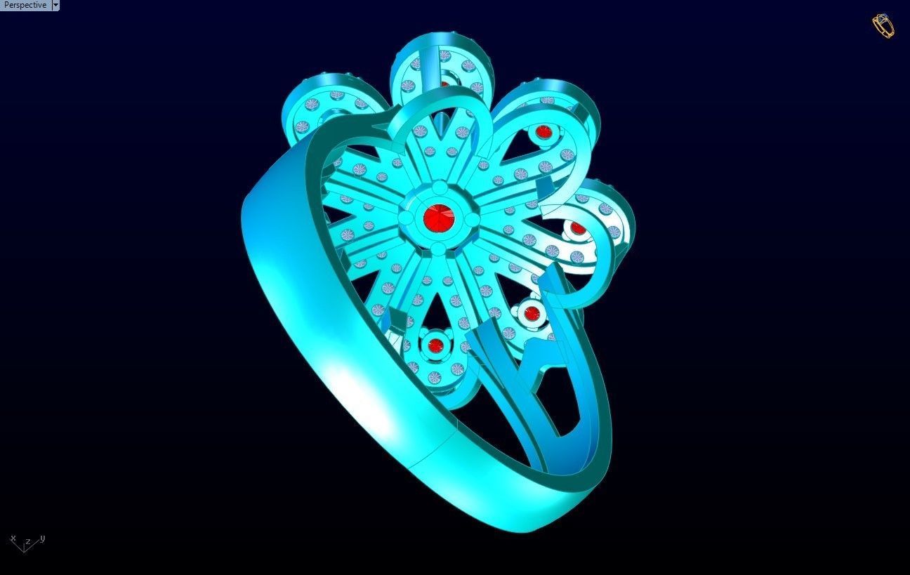 Diamond Ring - Womens Rings - N2149 3D print model_7
