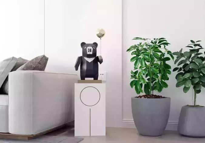 Modern Bear Balloon Sculpture 3D model
