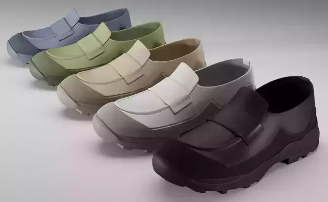 Loafers ROA Slip-On collection Low-poly 3D model