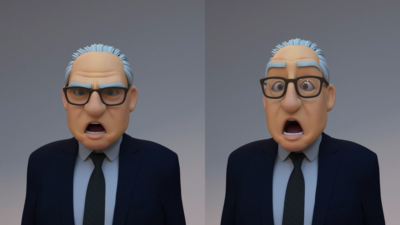 cartoon old couples 3D Model Collection_11