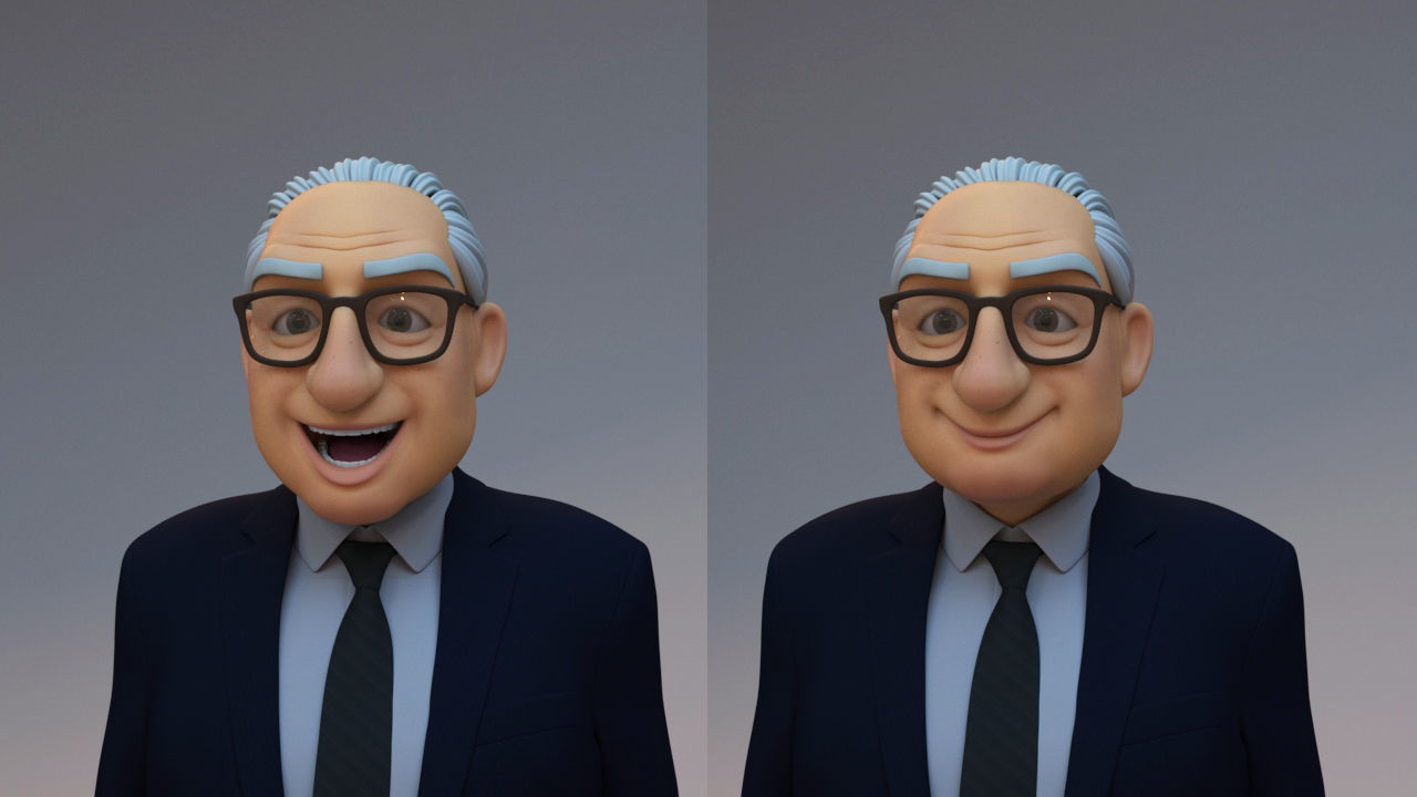 cartoon old couples 3D Model Collection_10