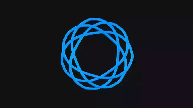 Torus Knot 12 Low-poly 3D model