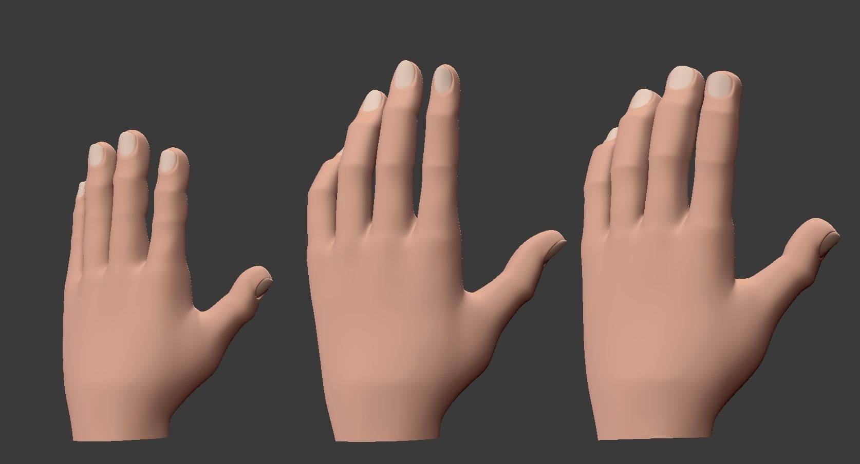 Stylized 3D Hand 3D model_1