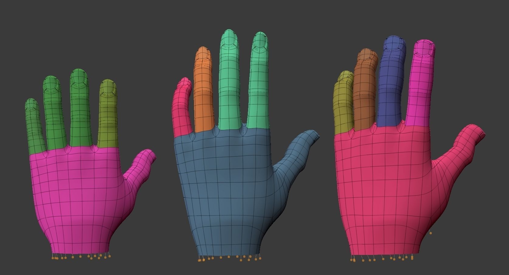 Stylized 3D Hand 3D model_2