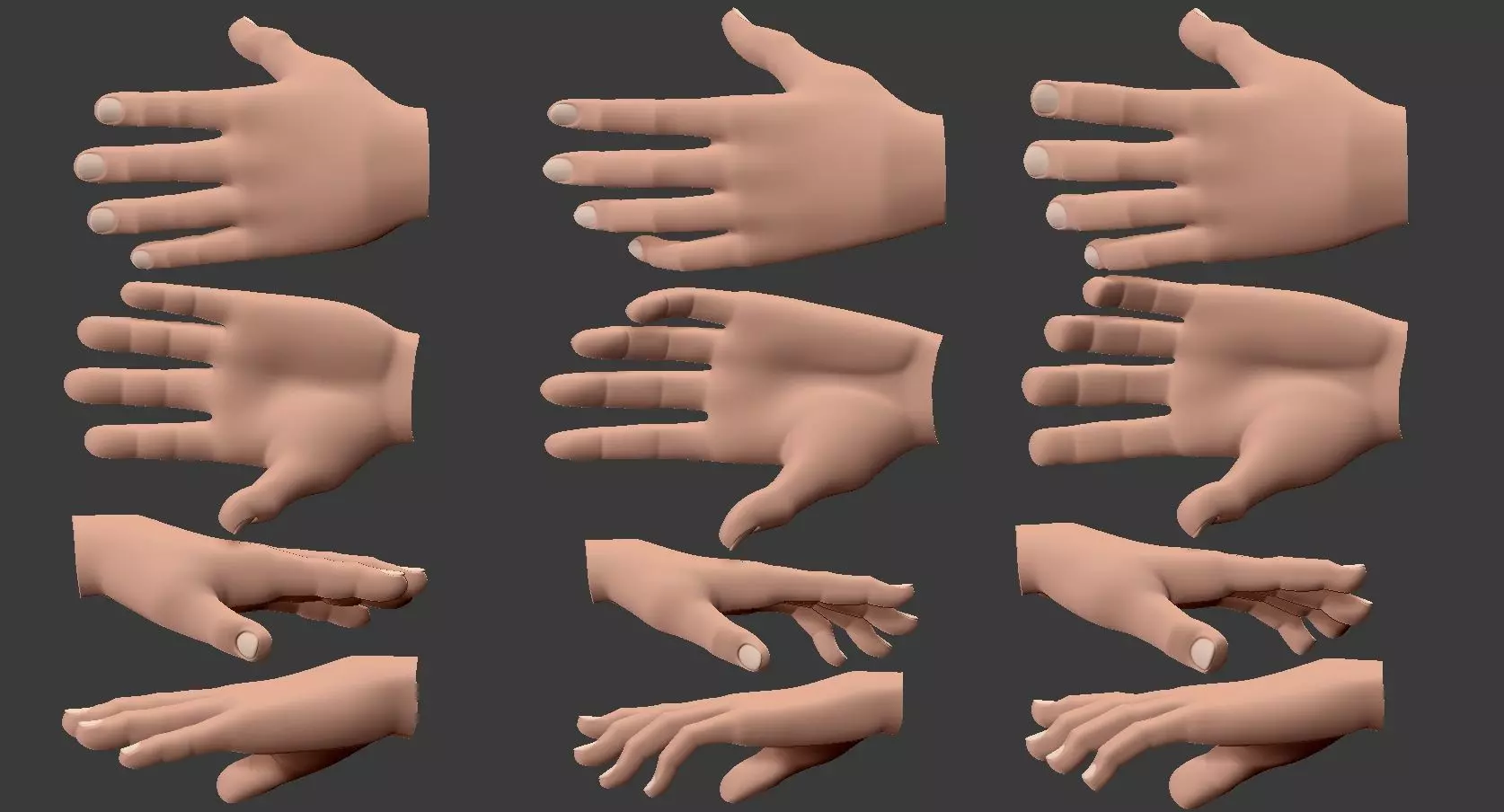 Stylized 3D Hand 3D model_0