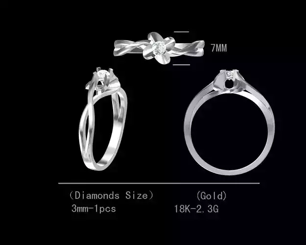  Grace Round infnty twist  rings 