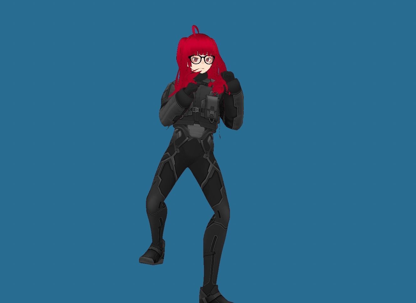 LUCY CYBERPUNK EDGERUNNER 2 Low-poly 3D model_9