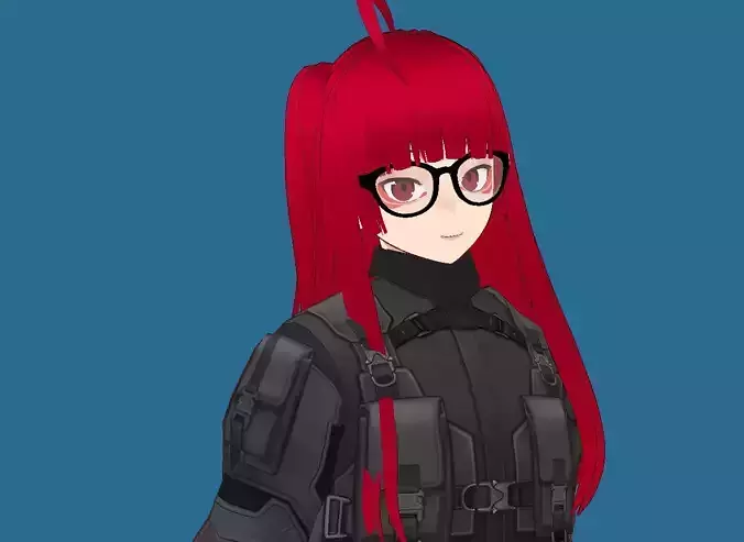 LUCY CYBERPUNK EDGERUNNER 2  Low-poly 3D model