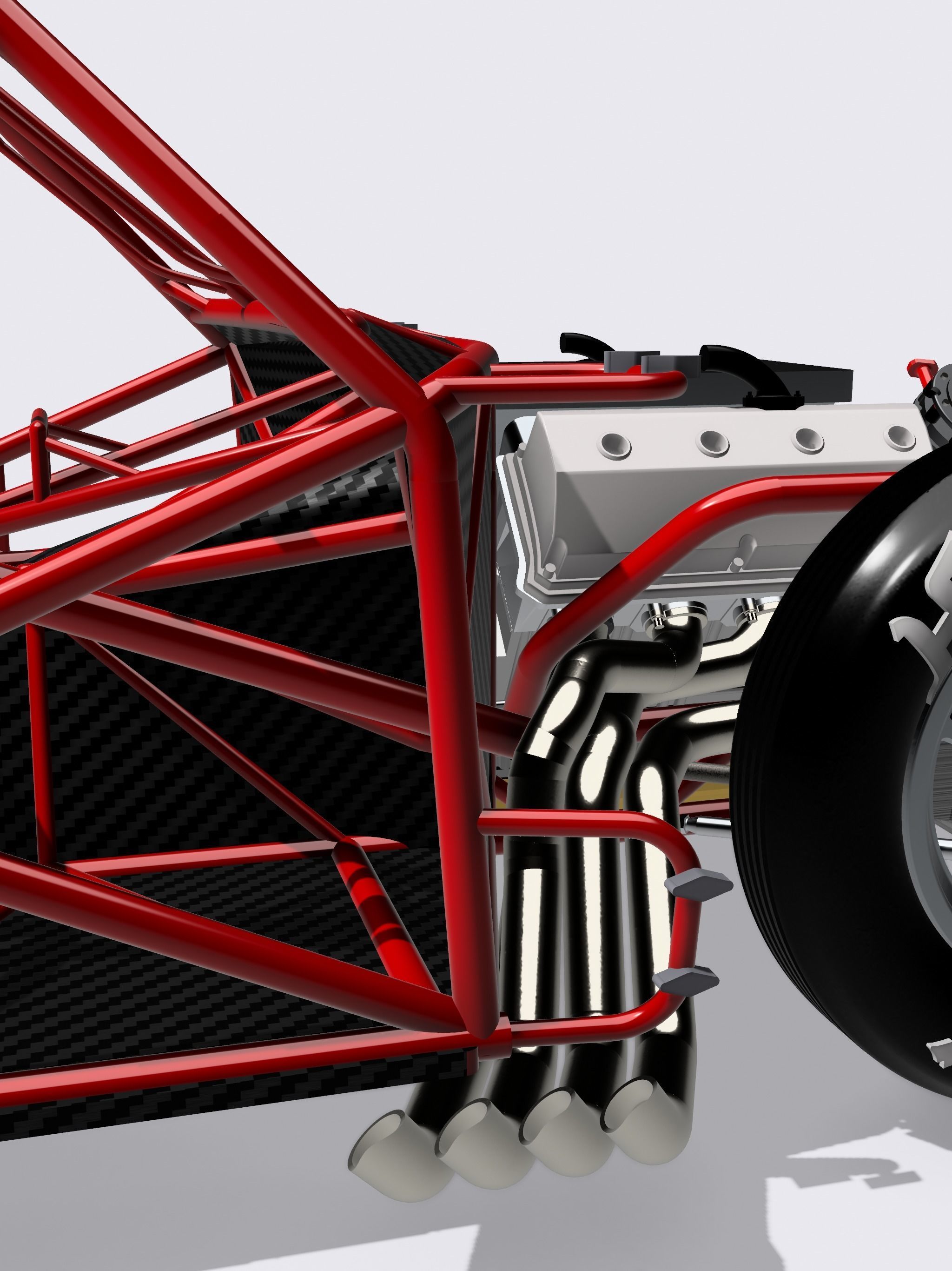 Pro Mod Hemi long Zoomie Headers 3D print model_2