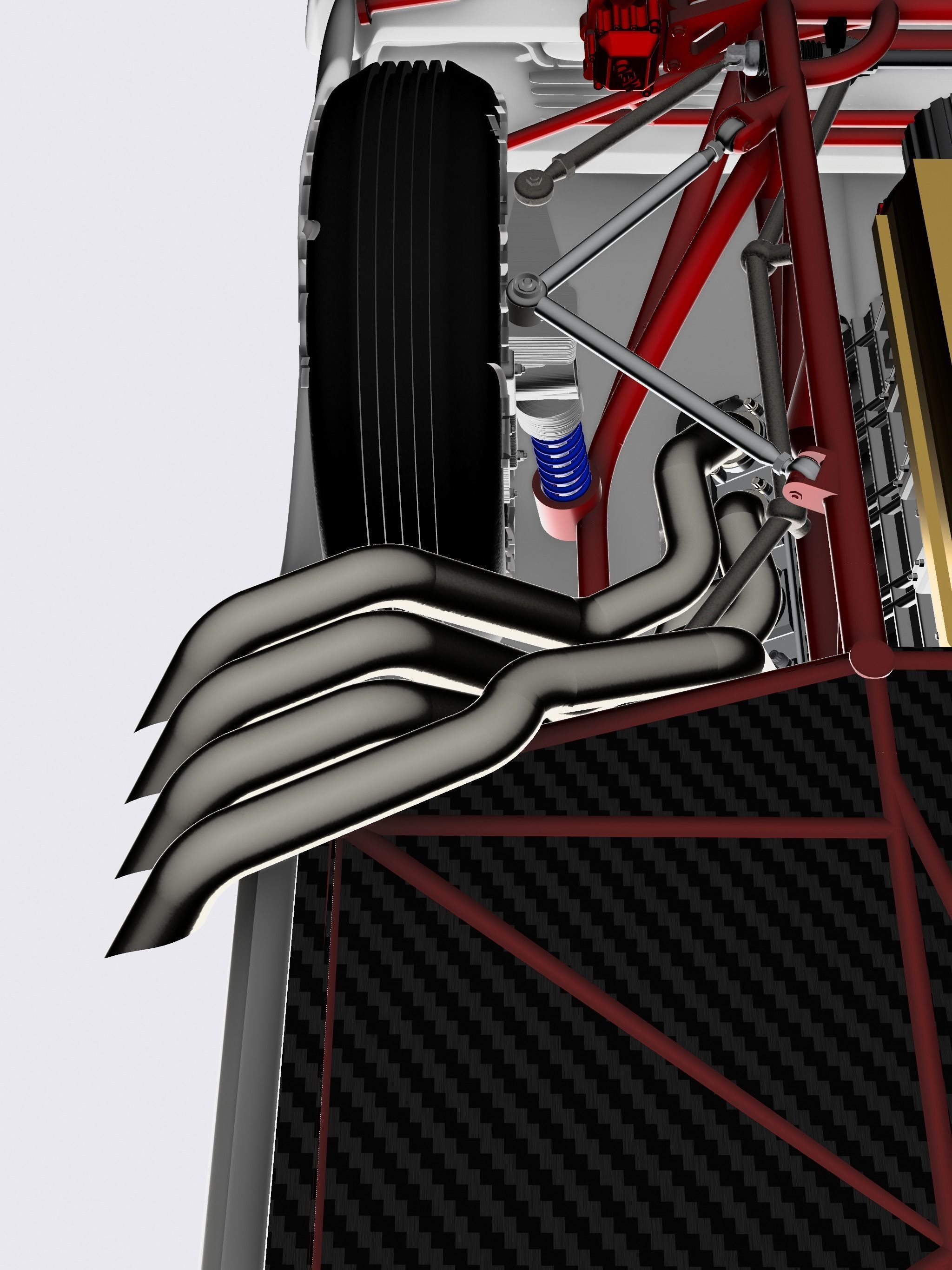 Pro Mod Hemi long Zoomie Headers 3D print model_1