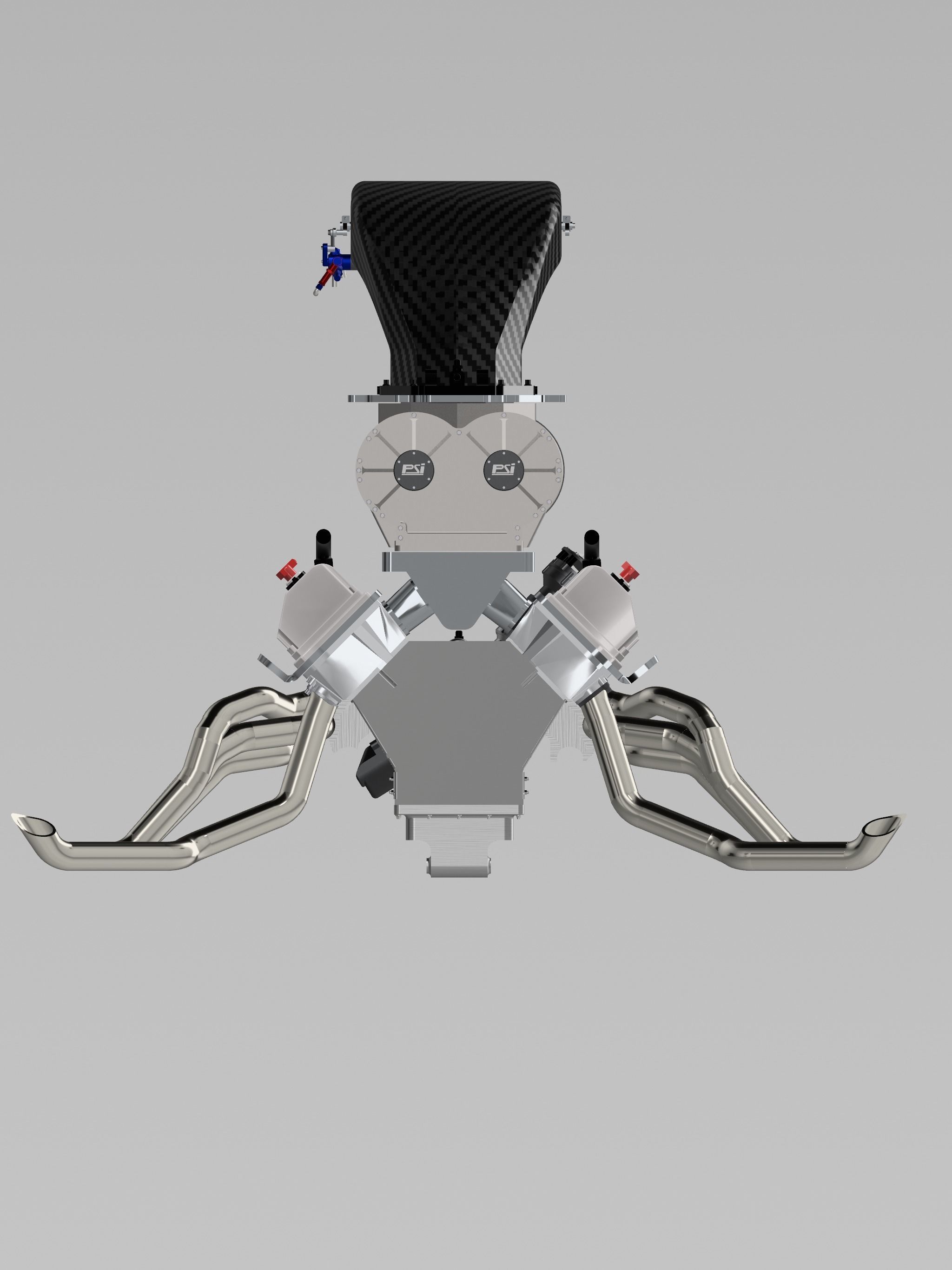 Pro Mod Hemi long Zoomie Headers 3D print model_4