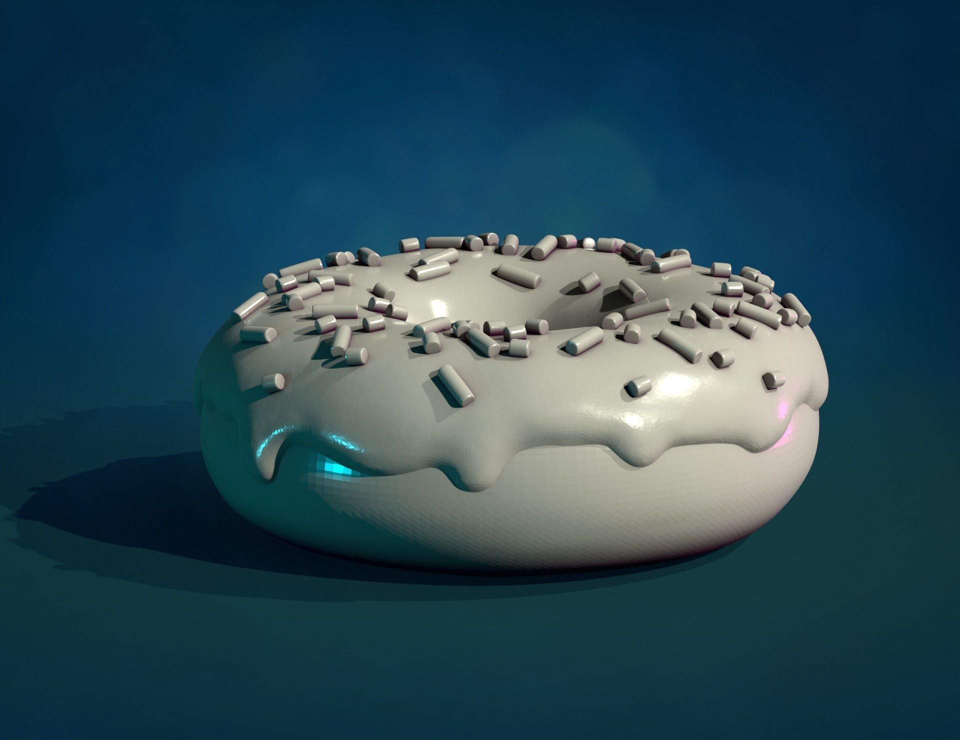 Doughnut donut 3D print model_3