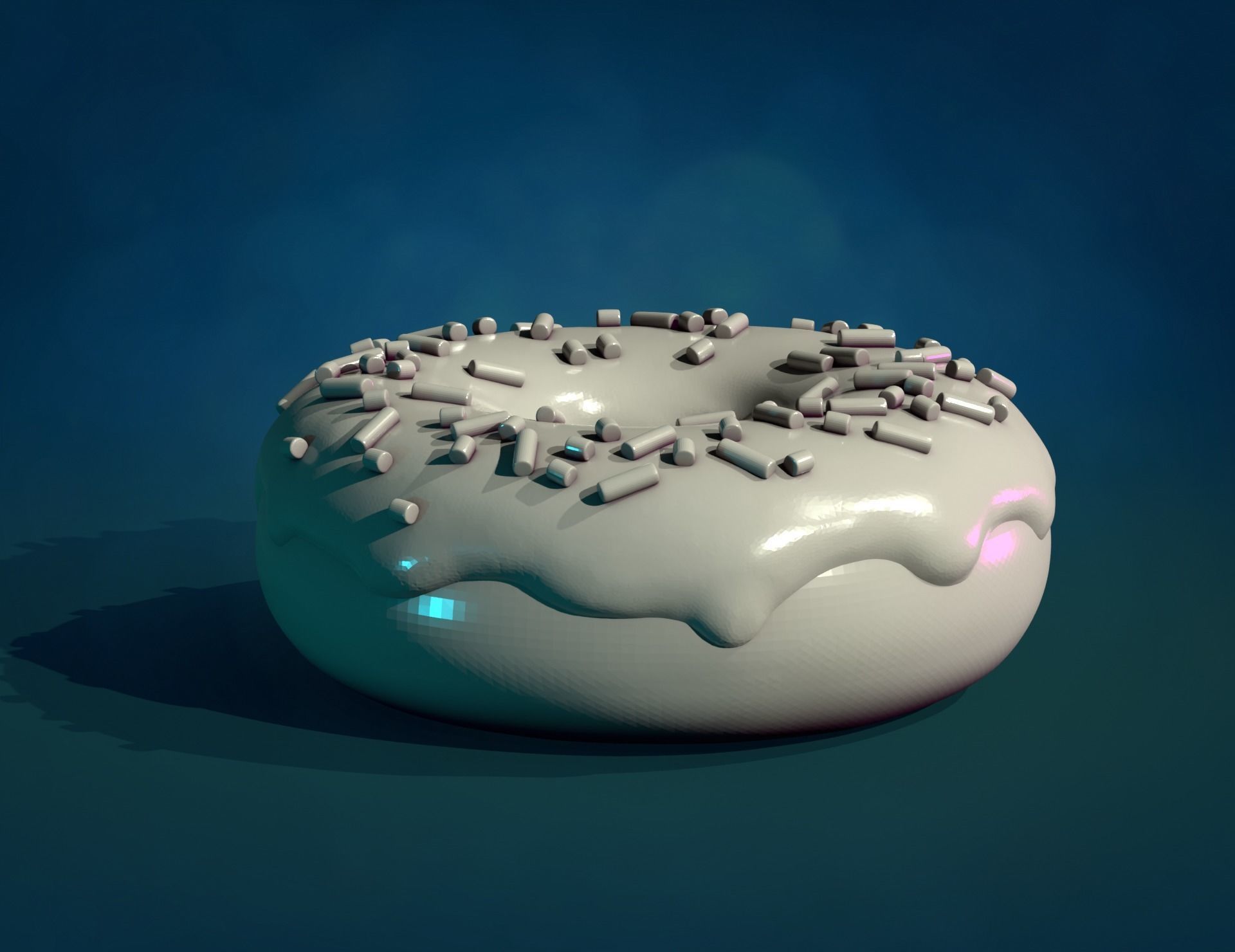Doughnut donut 3D print model_2
