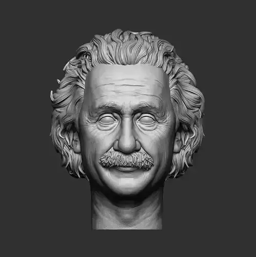 Albert Einstein Head 3D print model