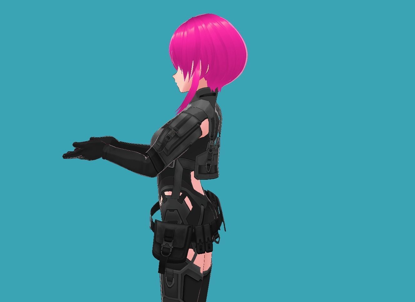 Lucy Cyberpunk Edgerunner 3-0 Low-poly 3D model_11